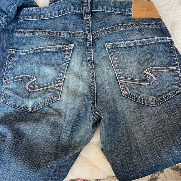 Men’s Silver “Zac” Blue Straight Jeans Size- W28 L34 - Picture 8 of 12